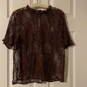 See through lace American Eagle top
